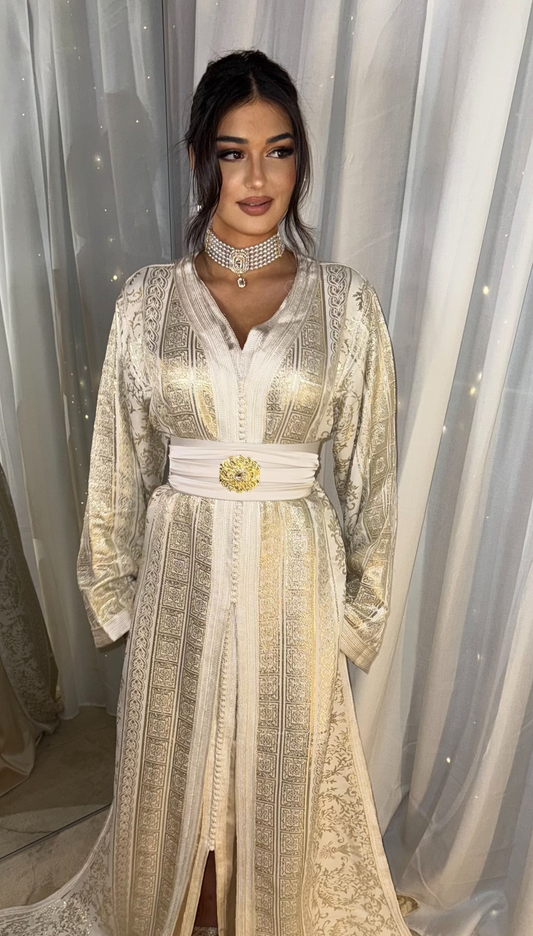 Takchita brocard blanc et or