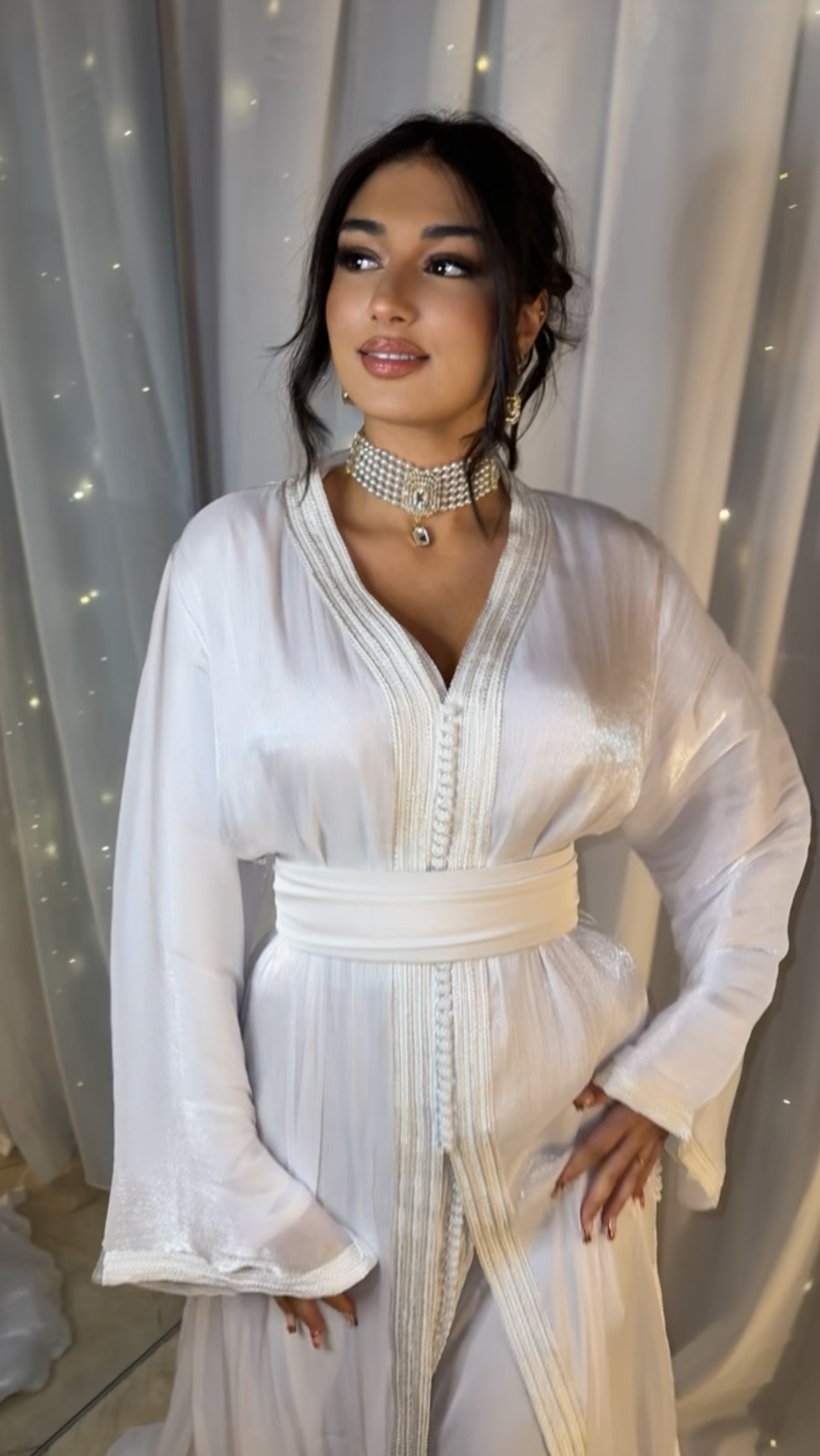 Takchita Organza blanc